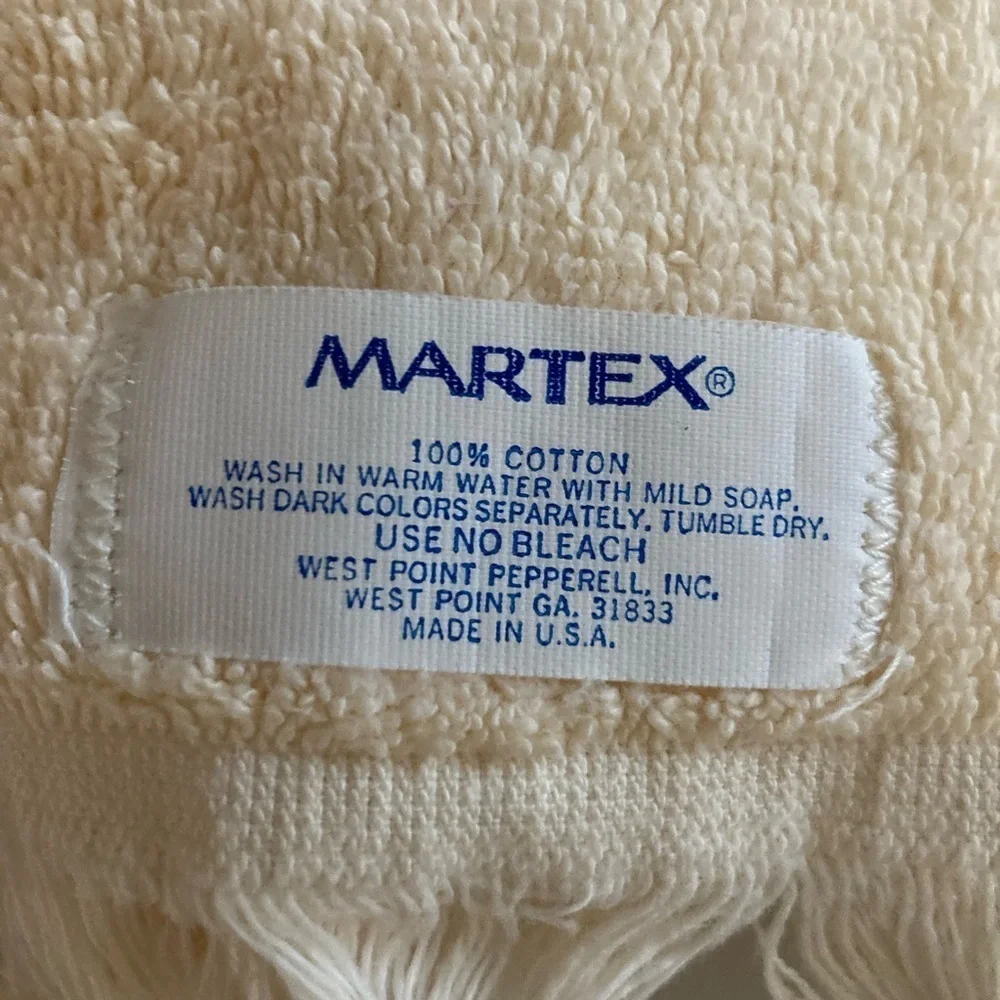 Butterfly towels Vintage Ivory colored with butterflies set of 7 Martex USA